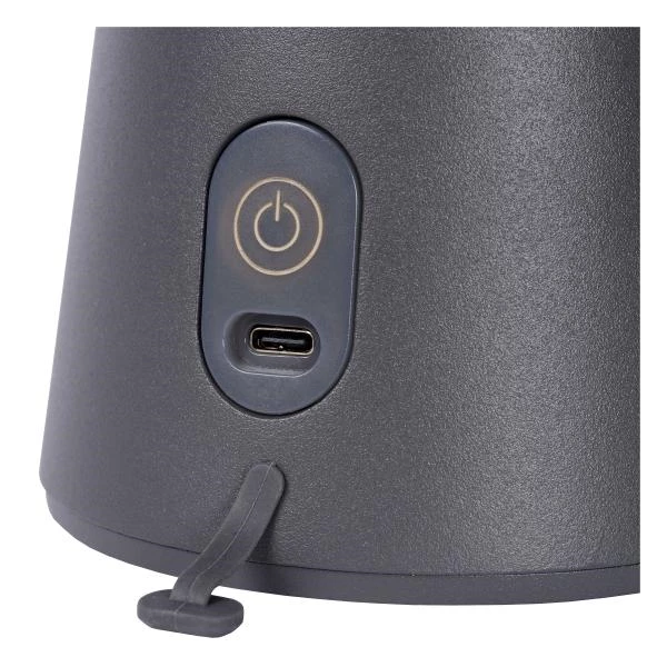 Lucide LA DONNA - Oplaadbare Tafellamp Buiten - Accu/Batterij - Ø 19,7 cm - LED Dimb. - 1x2W 2700K - IP54 - 3 StepDim - Antraciet - detail 8